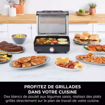 Grill intérieur Ninja Sizzle GR101EU - Noir - Compact et polyvalent