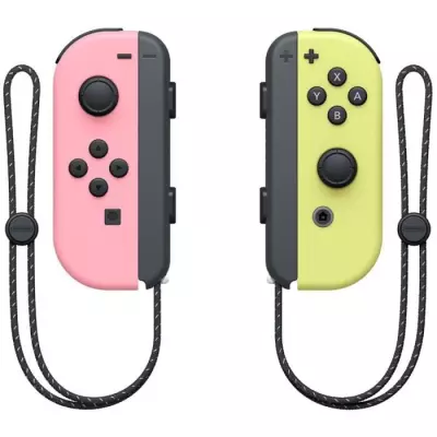 Manettes Joy-Con Nintendo Switch Rose & Jaune Pastel - 12x13x5 cm