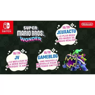 Super Mario Bros. Wonder Nintendo Switch - Jeu compact