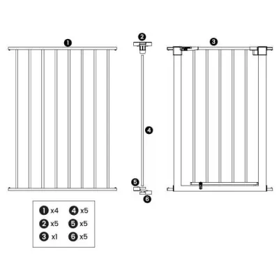 Barrière Pare-feu pliable avec portillon - sécurité cheminée/poêle
