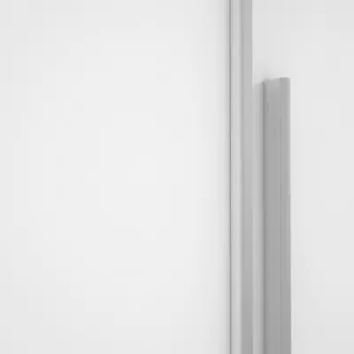 Armoire blanche mat - 2 portes battantes + 2 portes coulissantes