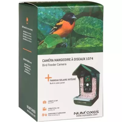 Mangeoire pour oiseaux avec caméra intégrée - Vert - NUM'AXES