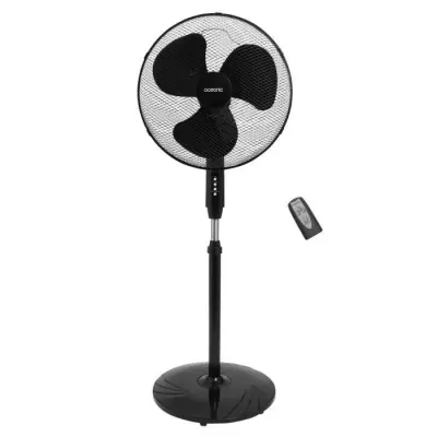 Ventilateur de pied OCEANIC - Puissant et polyvalent - Noir