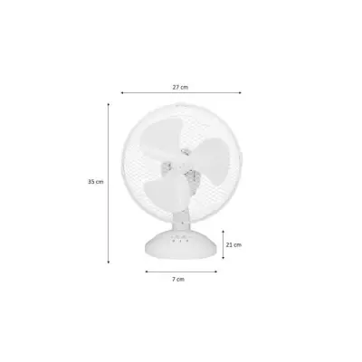 Ventilateur de table OCEANIC - Puissant et Compact - Blanc