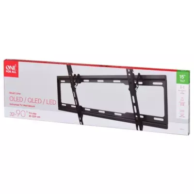 Support mural inclinable pour TV 32-90" - Noir - Réglage 15°