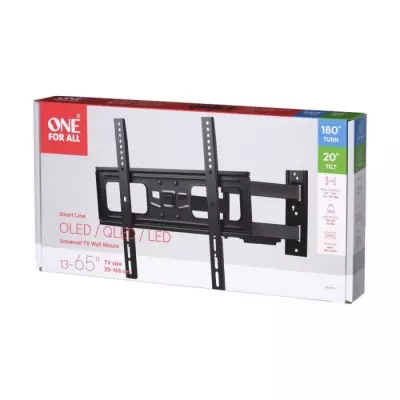 Support mural inclinable et orientable à 180° pour TV de 33 à 165cm