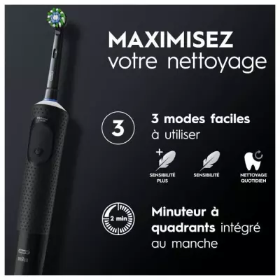 Brosse à Dents Électrique Oral-B Vitality Pro Noire - Performances Exceptionnelles