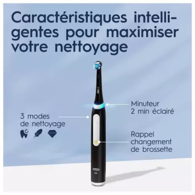 Ensemble Oral-B iO 3: 2 Brosses à Dents Electriques, 2 Brossettes, 1 Etui de Voyage