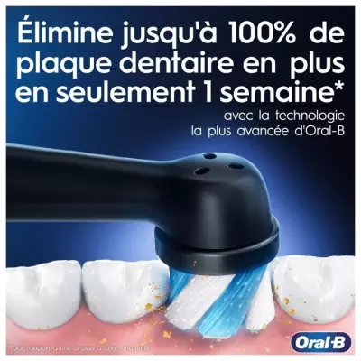 Ensemble Oral-B iO 3: 2 Brosses à Dents Electriques, 2 Brossettes, 1 Etui de Voyage