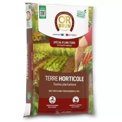 Terre Plantes Fleuries - Terreau Brun - 70x40x9 cm