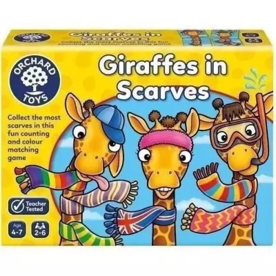 Les girafes et leurs foulards colorés - ORCHARD : Jeu d'apprentissage vibrante