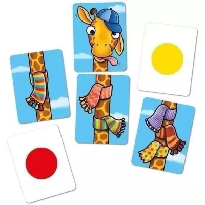 Les girafes et leurs foulards colorés - ORCHARD : Jeu d'apprentissage vibrante
