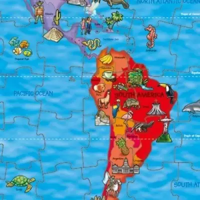 Puzzle Carte du Monde - Apprentissage Ludique - ORCHARD