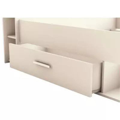 Lit adulte contemporain blanc mat - Plus responsable - Made in France