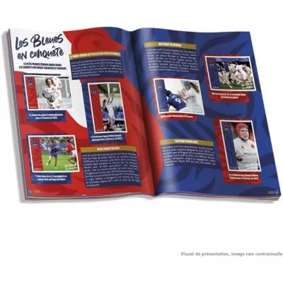 Coffret Collector Rugby Equipe de France-Rage de Vaincre 1 Album + 18 Pochettes + 3 Cartes - PANINI