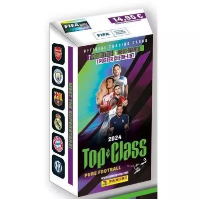 Boîte de Stickers PANINI TOP CLASS FIFA 2024 - 7 pochettes + 5 hologiants + 1 poster