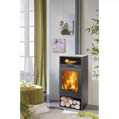 Poêle à bois PANADERO Nijar Ecodesign - 6,3 kW - Bûches 40 cm