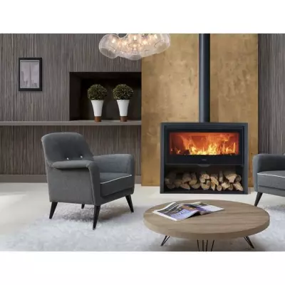 Poele a bois PANADERO Chopin 3V Ecodesign - 8,2 kw - Bûches 80 cm