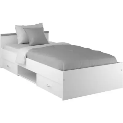 Ensemble chambre enfant ZODIAC - Lit + chevet + bureau - Blanc