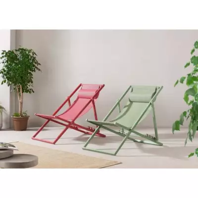 Chilienne PAROS - Confort kaki pour se prélasser - L 63 x P 104 x H 85 cm