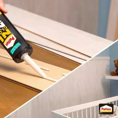 PATTEX Ni clou ni vis Fix Idéal Bois - Lot de 2 +1 gratuite
