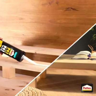 PATTEX Ni clou ni vis Fix Idéal Bois - Lot de 2 +1 gratuite