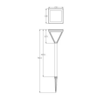 Balise solaire inox verre perlé 25 lumens blanc chaud - GALIX
