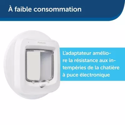 Adaptateur vitrage pour chatière PPA19-16145 - Blanc