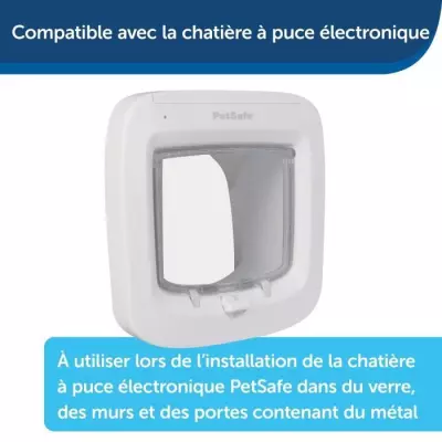Adaptateur vitrage pour chatière PPA19-16145 - Blanc