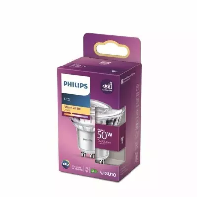Ampoule LED Philips Equiv. 50W GU10 Blanc Chaud ?