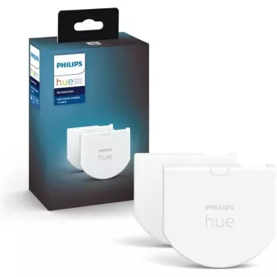 Interrupteur mural Philips Hue - Pack de 2 - Blanc - Compatible Alexa