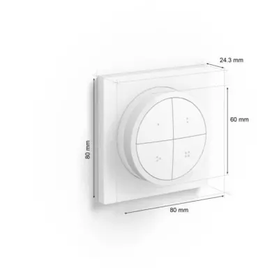 Contrôle plusieurs pièces avec la Télécommande Tap Dial Switch PHILIPS HUE - Blanc
