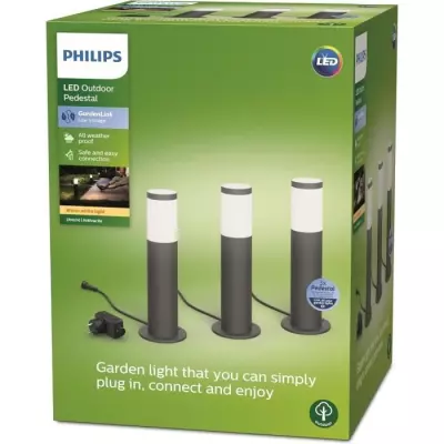 Pack de 3 bornes extérieures PHILIPS Garden Link - Éclairage de jardin design Pack de 3 bornes extérieures PHILIPS Garden Link - Éclairage de jardin design
