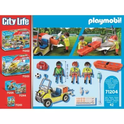 Véhicule de secours PLAYMOBIL 71204 - City Action Les Secouristes
