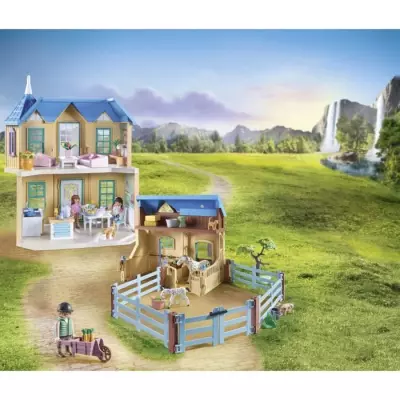 Jeux d'équitation PLAYMOBIL 71351 - Cascade & Chevaux - 264 pièces