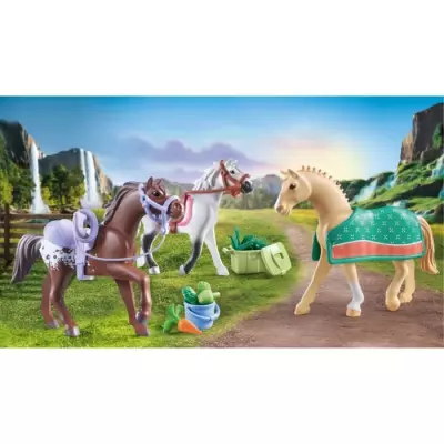 Figurines de chevaux Playmobil - Horses of Waterfall, 28 pièces