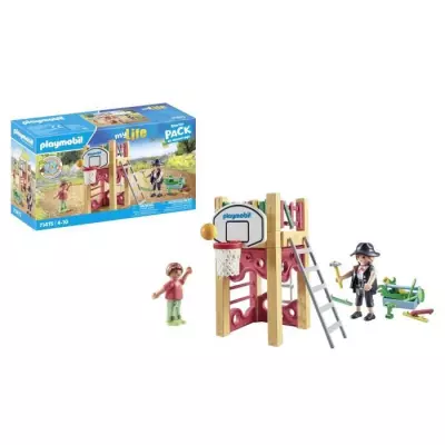 Jeu de rôle créatif : Charpentier avec tourelle de jeu PLAYMOBIL 71475 - My Life