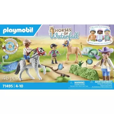 Ensemble Cavaliers et Poneys pour Sauts d'Obstacles