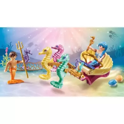 Calèche sirènes et hippocampes: Univers miniature, dimensions compactes