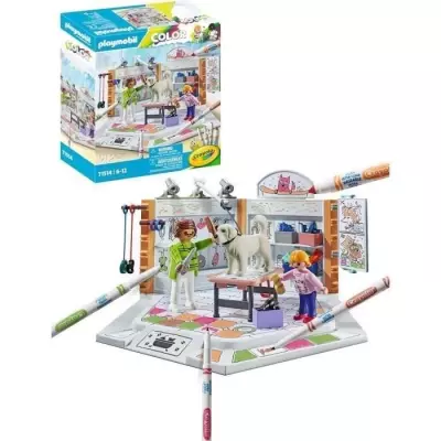 Playmobil Color 71514 Salon de toilettage avec crayons Crayola - 61 pièces Playmobil Color 71514 Salon de toilettage avec crayons Crayola - 61 pièces