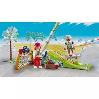 Ensemble de skate PLAYMOBIL avec rampe et crayons Crayola Ensemble de skate PLAYMOBIL avec rampe et crayons Crayola