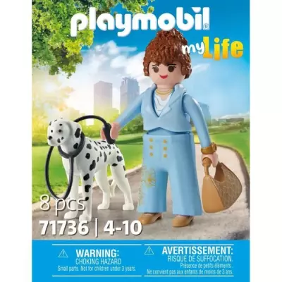 Figurine Femme d'affaire avec Dalmatien - Univers Miniature Figurine Femme d'affaire avec Dalmatien - Univers Miniature