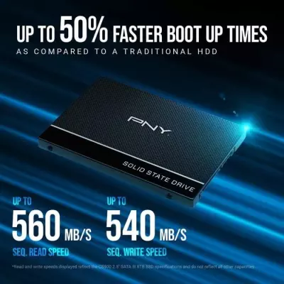 PNY - CS900 SATA - SSD 2,5 - 250Go - Performances fiables