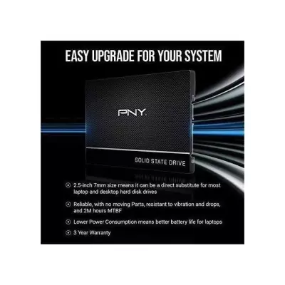 PNY - CS900 SATA - Disque SSD 2,5 - 500GB - Performances exceptionnelles