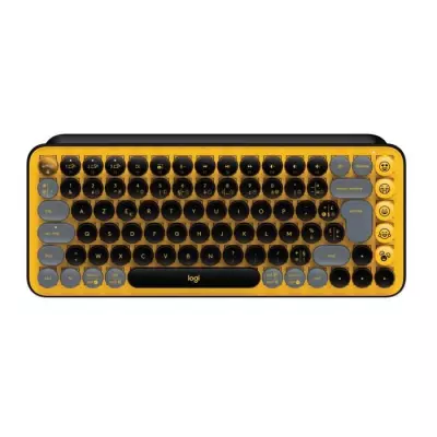 Clavier Logitech Pop Keys Mécanique Jaune - Touche Emoji - AZERTY Clavier Logitech Pop Keys Mécanique Jaune - Touche Emoji - AZERTY