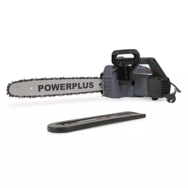 Powerplus Tronçonneuse Électrique POWEG10110 - 2200 W, Guide de 400 mm, Lubrification Automatique de Chaîne, Outillage de Jar