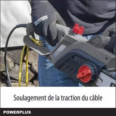 Tronçonneuse Électrique Powerplus - 2200 W, Guide 400 mm