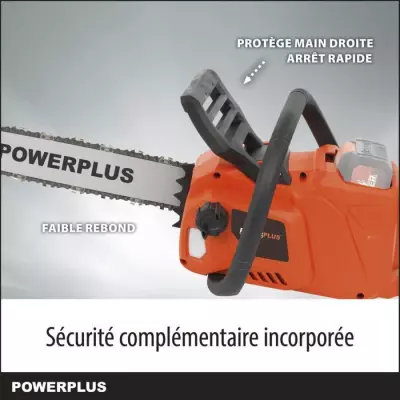Tronçonneuse sans fil Dual Power POWDPG7576 - 40V, Guide 350mm