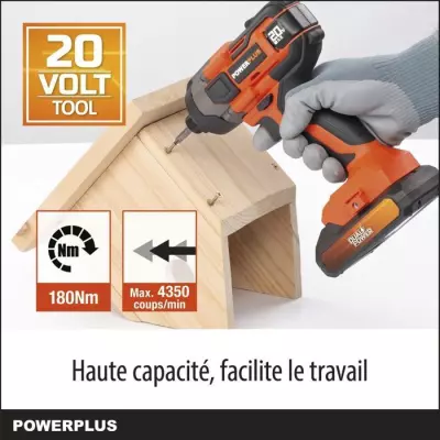 Visseuse à choc sans fil 20V 180Nm - Puissance DUAL POWDP20100