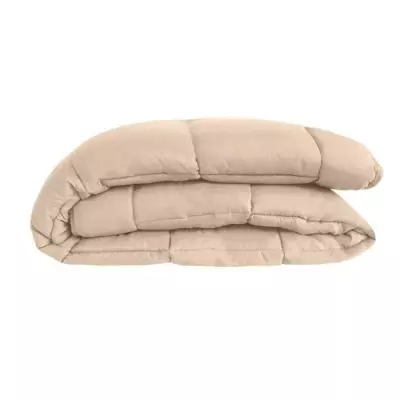 Chaud et confortable : Couette Microfibre 400g/m² Beige & Vert Lac 240x260cm Chaud et confortable : Couette Microfibre 400g/m² Beige & Vert Lac 240x260cm